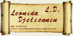 Leonida Đelićanin vizit kartica
